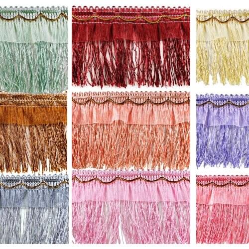 10Yards Braided Tassel Lace Fringe Lace Trims For DIY Craft Handmade Materials Clothing Curtain Decorated Sewing Accesory T2704