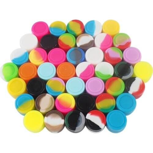 100pcs/lot 2ml round hot Selling Non-Stick Silicone Container and Jars