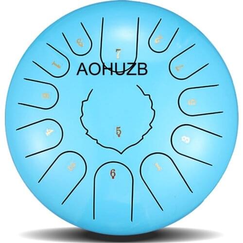 12 Inch Children Fidget Toy Ethereal Worry Free Steel Tongue Worry Free Percussion Instrument Player Disc Shelf Drum Party Gift