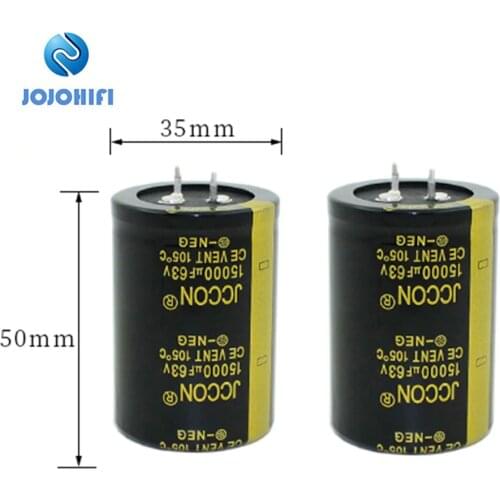 2pcs 15000UF 63V 35x50mm JCCON 105 ℃ New Audio Power Amplifier Power Supply Board Horn Capacitor