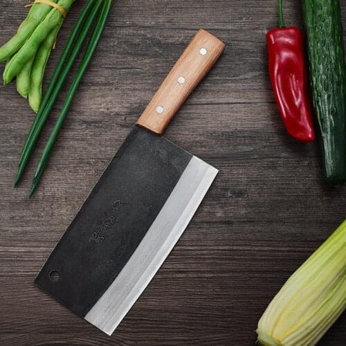 Free Shipping DENG Forged Gotten Traditional Carbon Steel Knife Kitchen Chef Slicing Knife Household Multifunctional Knives