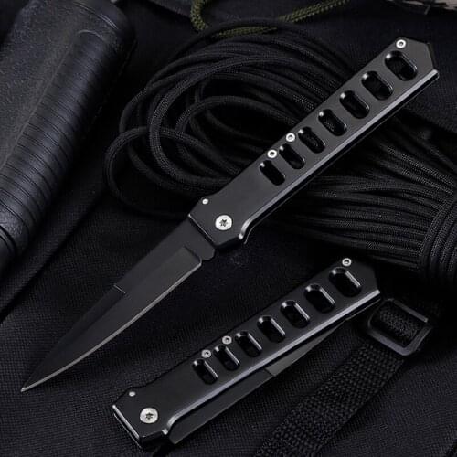 Black Tactical Knife Folding Pocket Survival Knife Combat Outdoor Camping Hunting Knives Multitool Utility Rescue Knife Tools