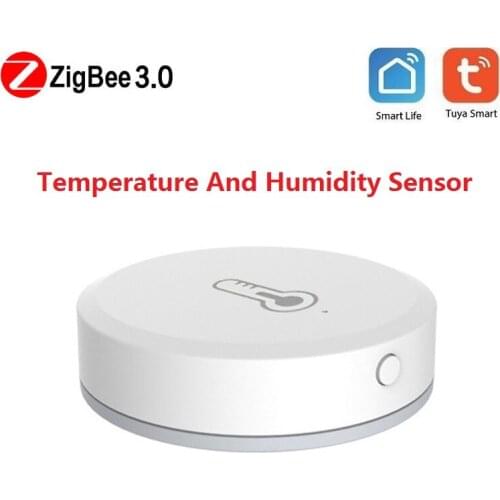 ZigBee 3.0 Temperature Humidity Sensor For Tuya Smart Life APP Real Time Monitor Battery Powered Smart Home Mini Thermometer