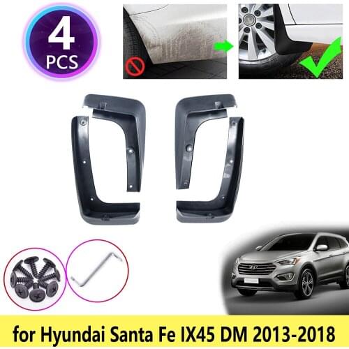 For Hyundai Santa Fe ix45 DM 2013 2014 2015 2016 2017 2018 Mudguards Mudflaps Fender Guards Splash Mud Flap Cladding Accessories