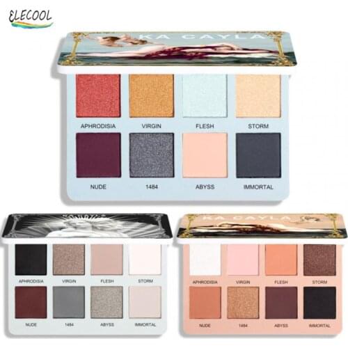 ELECOOL 8 Color Shimmering Eyeshadow Shadow Makeup Matte Waterproof Glitter Eyeshadow Long-lasting Palette Cosmetics Makeup 2021