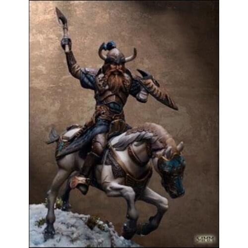1/32 54mm Ancient man with horse 54mm toy Resin Model Miniature resin figure Unassembly Unpainted
