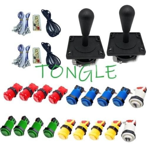 Arcade parts kits Bundle including arcade joystick arcade button for DIY contoller for arcade game,Mame,Raspberry PI