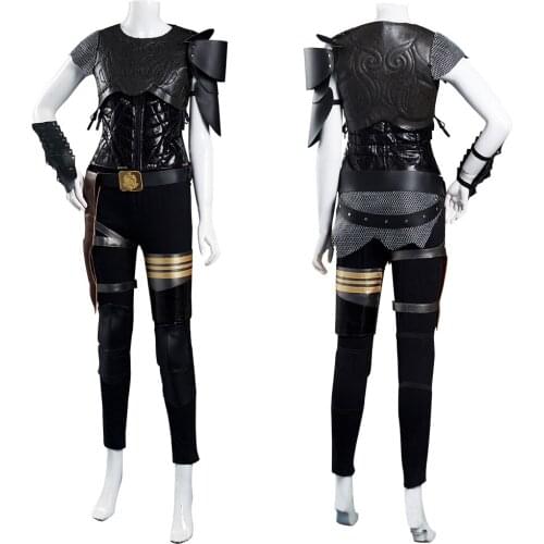 Movie Monster Cos Hunter Artemis Cosplay Costume Adult Black Leather Armor Set Halloween Carnival Costumes