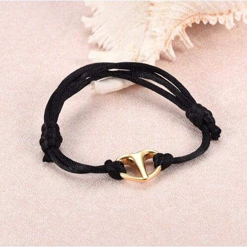 LCC001 Gold&Rose Gold Stainless Steel Heart Urn Charm Bracelet With Black Rope Keepsake Cremation Ashes Bracelet For Women Men