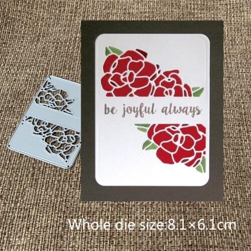 New Design Craft Metal Cutting Dies rose flower frame backfround Scrapbooking Album DIY Paper Card Craft Embossing Die Cuts
