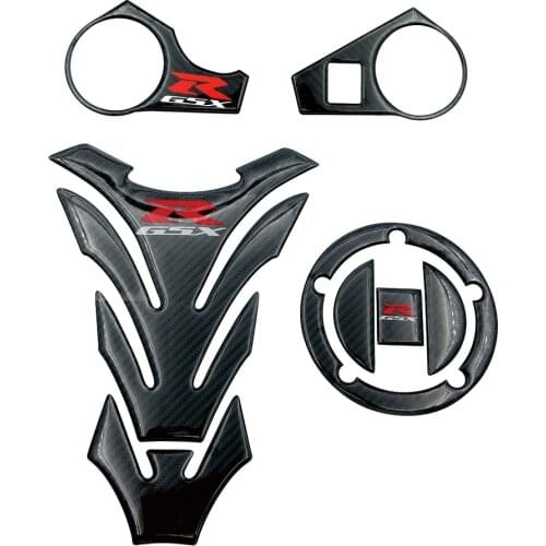 Motorcycle 3D Carbon Fiber Fuel Tank Cap Stickers Pad Fork Triple Tree Upper Clamp Decal For Suzuki GSXR GSX-R 1000 2009-2016 K9