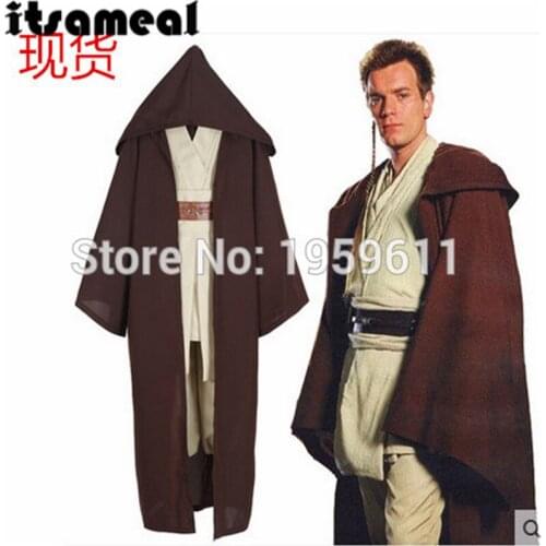 2020 New Fashion Adults Costume Jedi Master Cosplay Tunic Suit Cosplay Halloween Sets Gifts Hollaween Cos Set Adult Jacket Copes