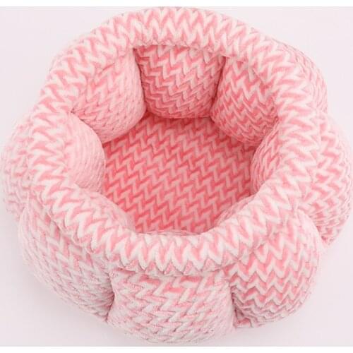 Warming Round Dog Bed for Small, Medium and Large Dogs & Cats,pumpkin Cat Dog House Short & Long Plush Pet Bed