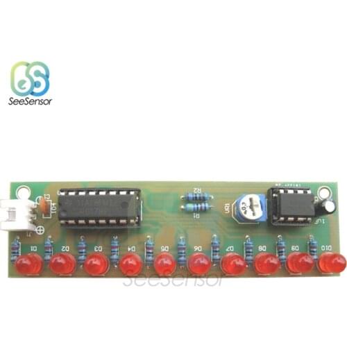 NE555 + CD4017 Practice Learing Kits LED Flashing Lights Module DIY Kit Electronic PCB Suite LSD-10 3-4.5V 88 * 25mm