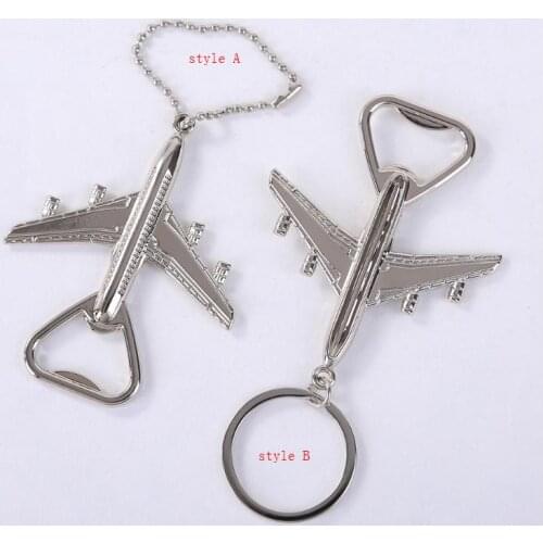Airplane Opener Aircraft Keychain Beer Openers Plane Shape Beer Opener Keyring Birthday Wedding Party Gift SN2743