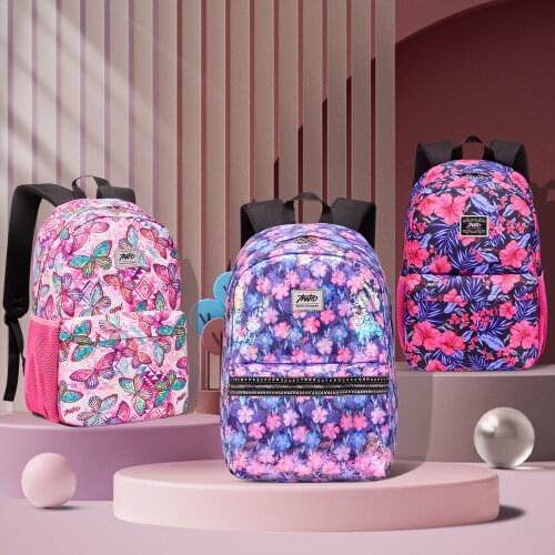 LEMBU Colorful Butterfly Backpack for Girls Laptop College Schoolbag Water Resistant Travel Bag Lightweight Casual Dayback