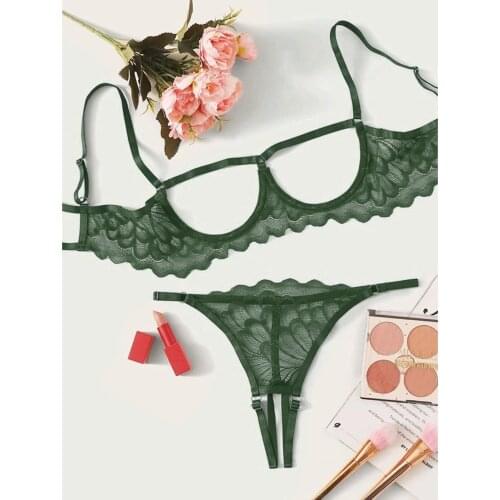 Sexy Lingerie Cut Out Bra Brief Sets Sensual Lingerie Women Bra Set Sexy Underwear Set Embroidery Lingerie Set Erotic Brief Sets