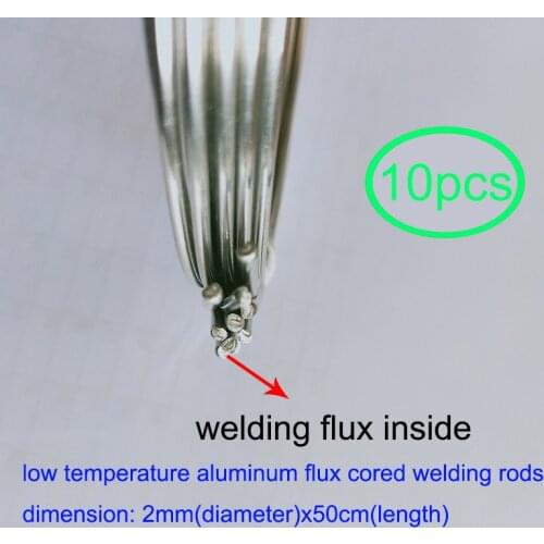 10 PCS 2mm*50cm Low temperature aluminum flux cored welding wire No need aluminum powder Instead of WE53 copper and aluminum rod