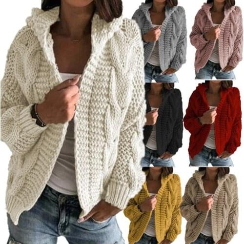 2021 Vintage Cardigan Women Sweater Knitwear Autumn Winter Open Stitch Top Solid Slim Long Sleeve Cardigans Jacket Coat