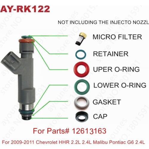 50sets/300pcs Fuel Injector Repair Kits For Parts#12613163 For Chevrolet Captiva HHR 2.2L 2.4L 2009-2011 (AY-RK122)