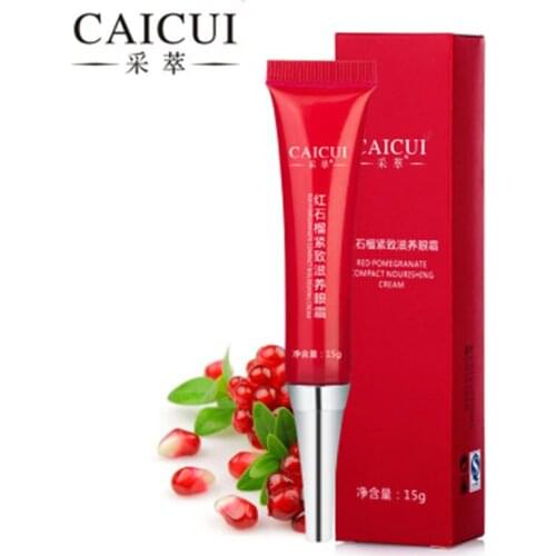 CAICUI 1Pcs Red Pomegranate Compact Nourishing Cream Moisturizing Anti-Aging Anti-Puffiness Remove Dark Circle Eye Elastic Cream