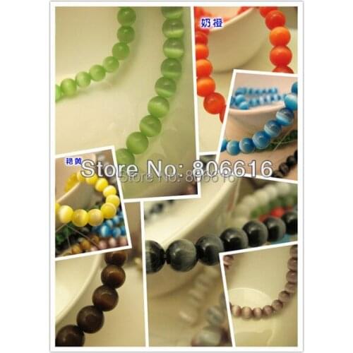 8MM 440Pcs MIX Genuine Natural Cat Eye Stone Bead Strands Turkey Evil Eye Beads Fit Earring & Bracelet & Necklace