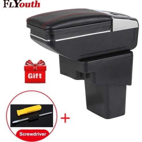 Car Armrest Box For Hyundai Solaris Verna Grand Avega 2010-2016 Central Store Content Box With Cup Holder Ashtray Car Accessory