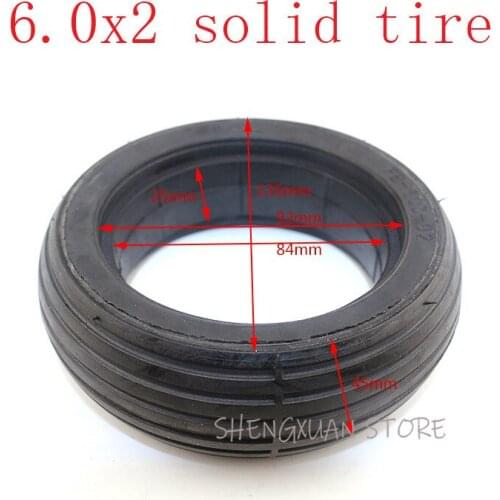Free shipping Good quality 6.0x2 rubber solid tire fits for Electric Balanced Car Electric Scooter 6.0*2 tyre