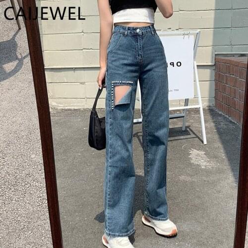 CAIJEWEL Women's Loose Jeans