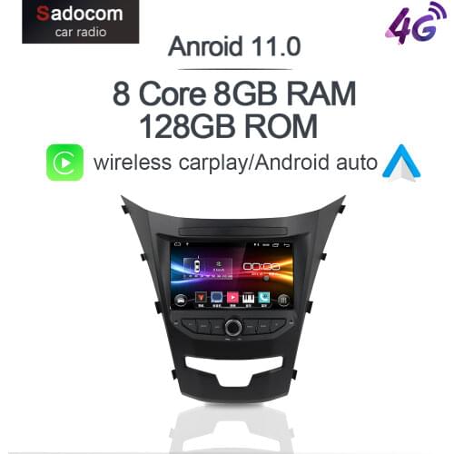 Carplay4G LTE DSP 2 din Android 10.0 For SsangYong Korando 2014 4GB RAM 64GB Car DVD Player carplay autoradio tuner GPS Glonass