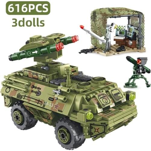Tank Building Block Model Toys Change Building Blocks Childrens puzzle Assembled Toys Toy Tank Helicopter Building toys