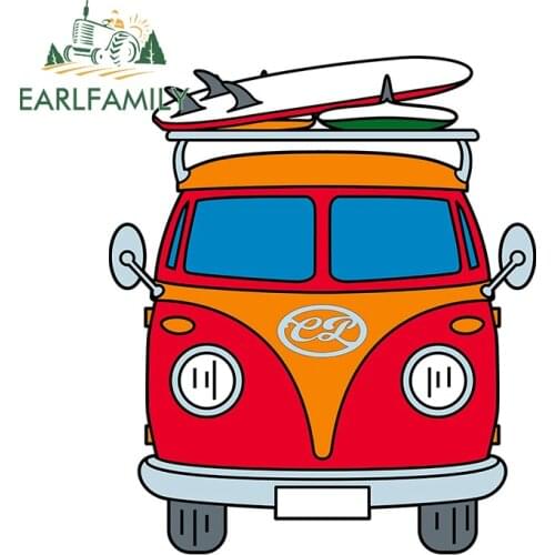 EARLFAMILY 13cm x 10.9cm for Vintage Surf Sticker Auto Bumper Window Car Stickers Anime Waterproof 3D Occlusion Scratch Decal