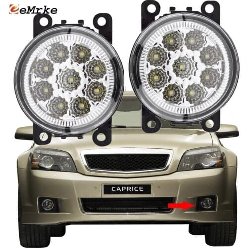 EEMRKE 2x for Holden Caprice WM 2006 2007 2008 2009 2010-2013 9-Pieces Led Fog Lights H11 12V Front Bumper Lights Car Styling