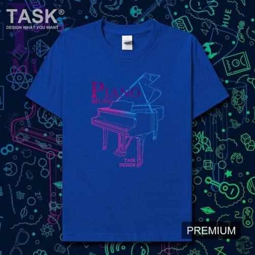 Grand piano colorful piano lines colorful instrument music mens t shirt clothing t shirt for men meeting tops summer clothes