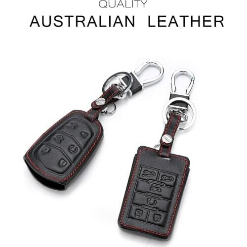 Leather Key Case For Car 6 Buttons For Cadillac Escalade SRX XTS ATSL SLS CTS STS ATS BLS car key cover