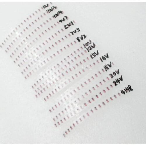 LL34 SMD Zener diode package 1/2W 3V - 24V 15 kinds *20pcs=300pcs 1N4148 Kit