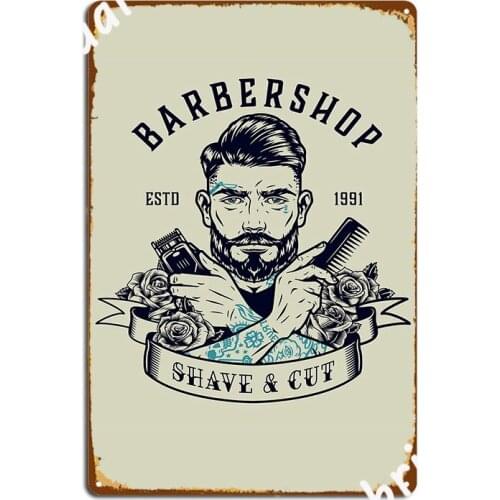 Barber Shop Metal Sign Wall Pub Plaques Club Bar Vintage Tin Sign Poster