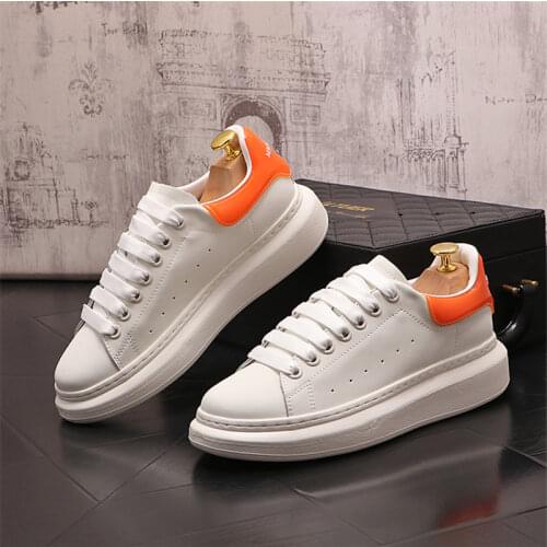 High Quality Leather Designer Platform Casual Shoes Luxury Men Sneakers Hip Hop Board Shoes Loafers Zapatillas Hombre