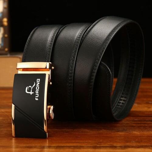 Mens leather belt large size belt automatic buckle long belt business casual belt large size belt super long belt large size