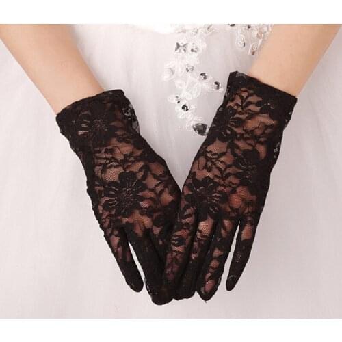 New Sexy Lace Wedding Gloves Wedding Dress Accessories Bride Cosplay Costume Adult Sex Costume Womans Erotic Accessories