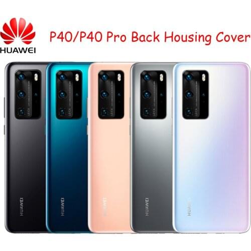 Original Huawei P40 Pro ELS-AN00 P 40 ANA-AN00 Glass Back Battery Cover Rear Door Housing Case Repair Parts For P40PRO P40 &Logo