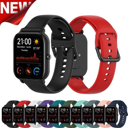 20mm Soft Silicone Band For Xiaomi Amazfit Bip Strap Soft Replacement straps For Garmin Forerunner 645/245 Bracelet Watch Strap