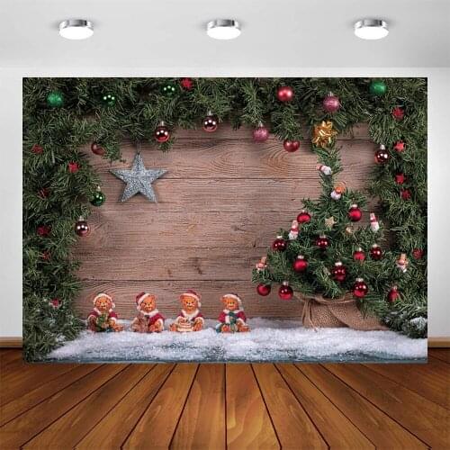 Yeele Christmas Backdrop Photography Silver Star Snow Pine Snowfield Board Background Baby Photographic Photo Studio Photophone