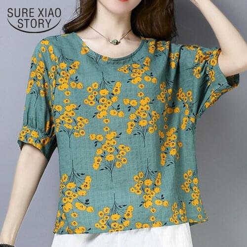 Plus Size Women Summer New Large Size Womens Fat MM Covered Belly Slimming Shirt Short Sleeve Shirt Women T Shirt 3584 50