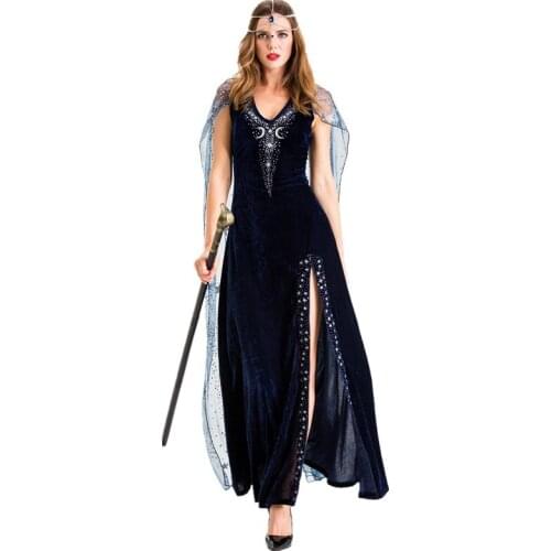 Sexy Woman Astrologer Diviner Goddess Carnival Dress Halloween Party Sorceress Witch Masquerade Cosplay Costume