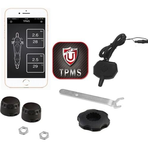 TPMS Motorcycle Tire Pressure Monitoring System Moto Bluetooth 4.0 Low Energy Internal External For IOS Android