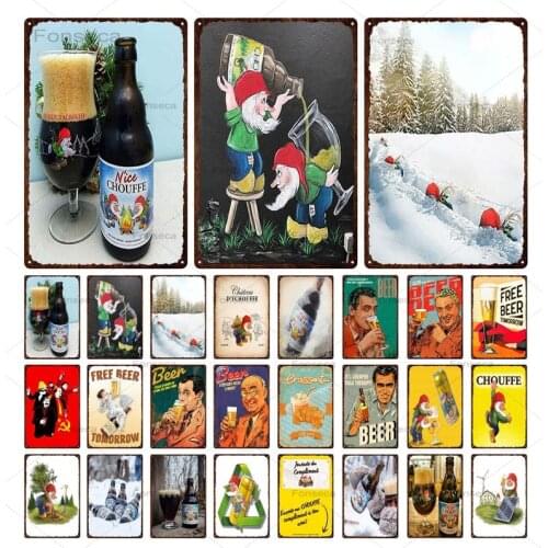 Delicious Beer Metal Poster Red Wine Tin Signs Wall Art Painting Bar Pub Club Decorative Plaque Home Decoration Kitchen Crafts