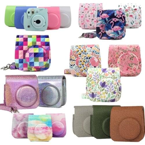 High Quality Fujifilm Instax Mini 9 Mini 8 Camera Bag PU Leather Instant Camera Shoulder Strap Bag Protector Cover Case