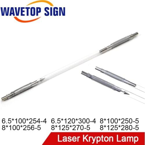 WaveTopSign Laser Krypton Lamp K6.5-100-250-4 K8x100x250-5 K8x100x256-5 K8x125x270-5 use for Laser Marking Machine