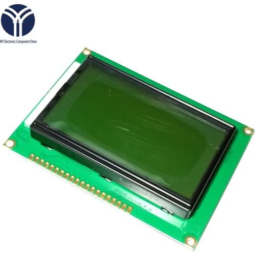 128*64 DOTS Yellow Green LCD module 5V blue screen 12864 LCD with backlight ST7920 Parallel port for arduino raspberry pi